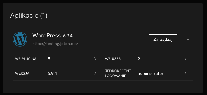 panel administracyjny